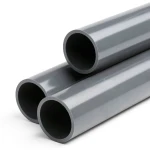 أنابيب بلاستيك UPVC ضغط 6 بار مقاس 8 إنش سمك 6.1 مم لون رمادي غامق