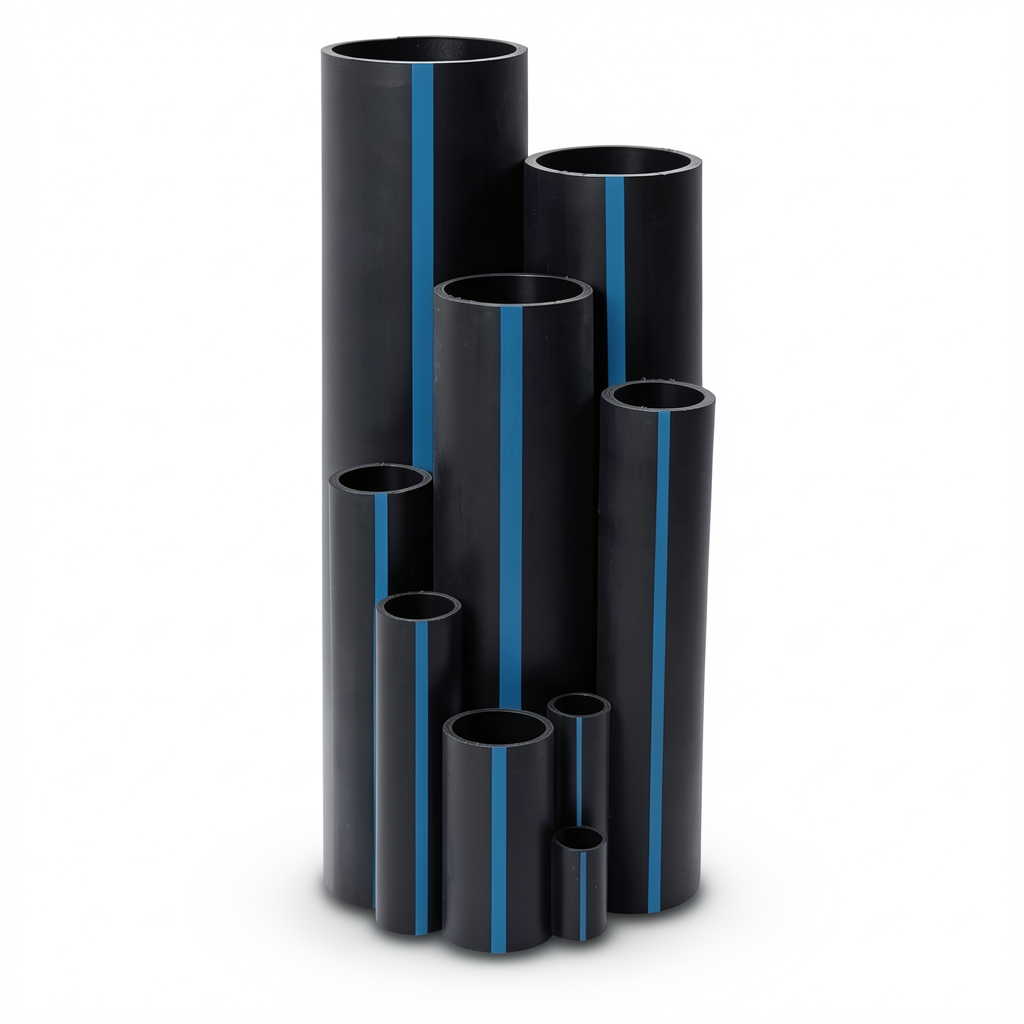 مواسير بلاستيك HDPE ضغط 16 بار PE 100 مقاس 250 مم سمك 27.9 مم لون اسود