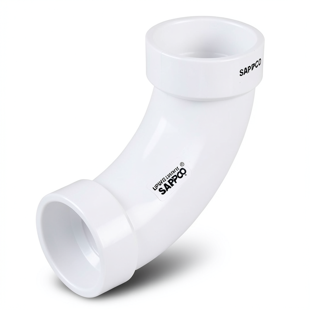 UPVC Elbow Long Radius 45° Outside Diameter 140 mm White Color | SAPPCO
