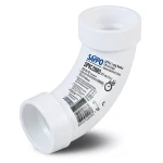 UPVC Elbow Long Radius 45° Outside Diameter 225 mm White Color | SAPPCO