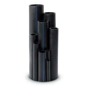 مواسير HDPE ضغط 16 بار PE 100 مقاس 450 مم سمك 50.3 مم لون اسود