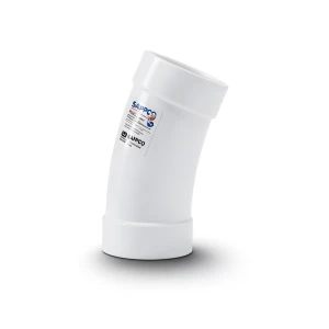UPVC Elbow Long Radius 22.5° Outside Diameter 20 mm White Color | SAPPCO