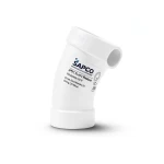 UPVC Elbow Long Radius 22.5° Outside Diameter 25 mm White Color | SAPPCO