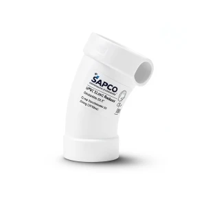 UPVC Elbow Long Radius 22.5° Outside Diameter 25 mm White Color | SAPPCO