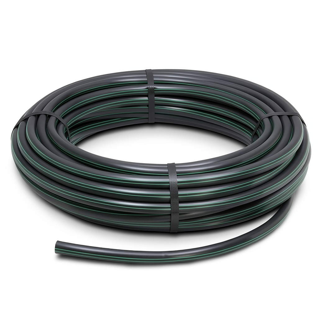 HDPE Plastic Coil Pipe Pressure 16 Bar PE 100 OD 20 mm Thickness 2.3 mm Black