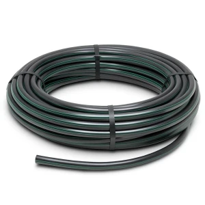 لفة أنابيب HDPE ضغط 16 بار PE 100 مقاس 25 ملم سمك 2.8 ملم لون أسود