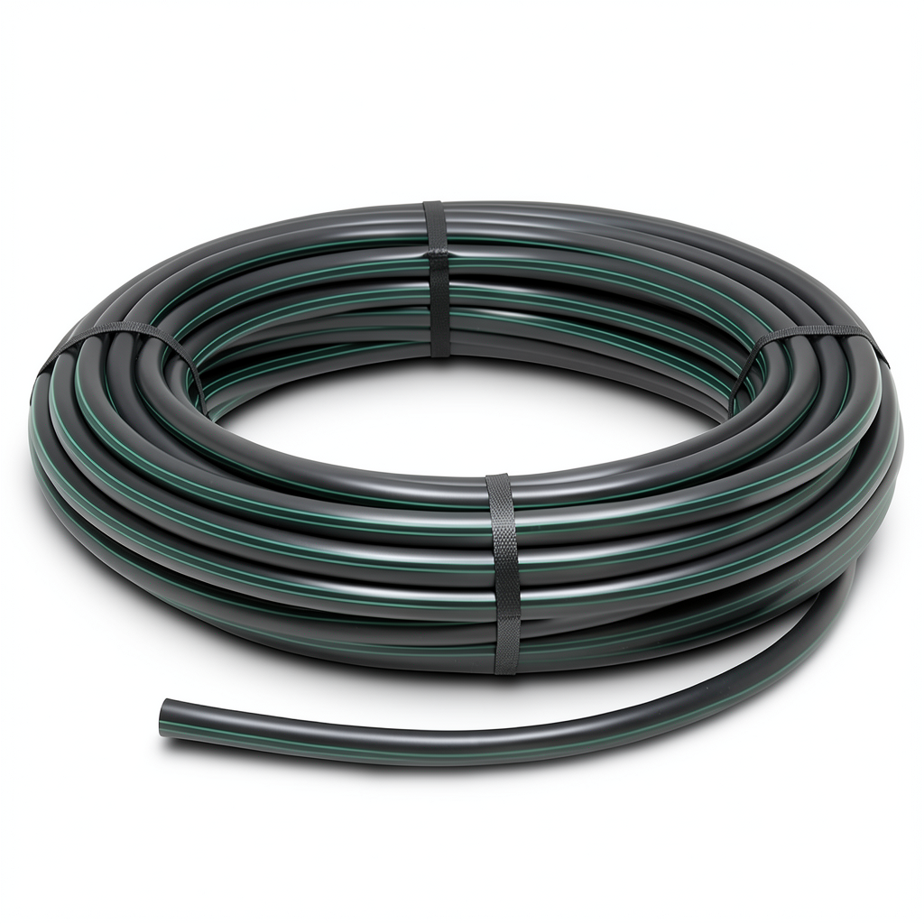 HDPE Coil Pipe Pressure 16 Bar PE 100 Size 25 mm Thickness 2.8 mm Black