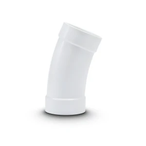 كوع UPVC طويل نصف قطر زاوية 22.5° قطر خارجي 40 مم لون أبيض | سابكو