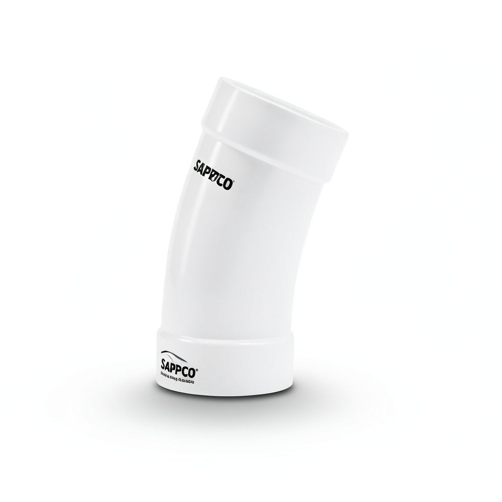 UPVC Elbow Long Radius 22.5° Outside Diameter 50 mm White Color | SAPPCO