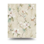 American Wallpaper Floral Design Beige Color, Size 10mx0.53m, Model TB4203