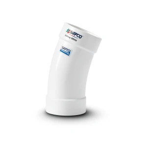 كوع UPVC طويل نصف قطر زاوية 22.5° قطر خارجي 75 مم لون أبيض | سابكو