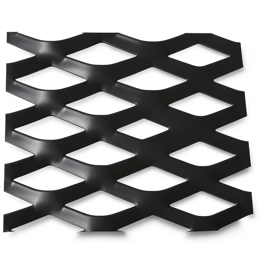 Hot Rolled Black Steel Expanded Metal Mesh Thickness 1.5 mm Width 1.22 m Length 2 m