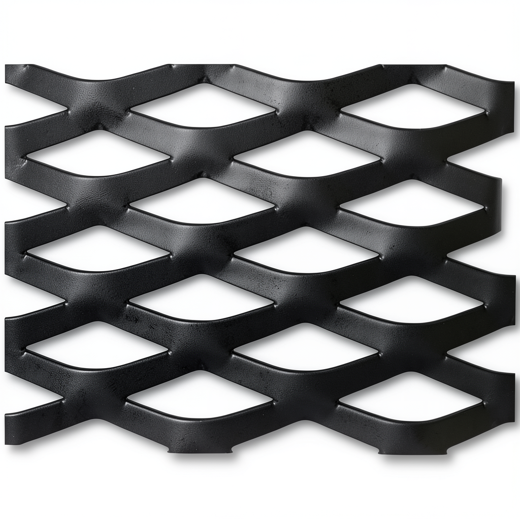 Hot Rolled Black Steel Expanded Metal Mesh Thickness 1.7 mm Width 1.22 m Length 4 m