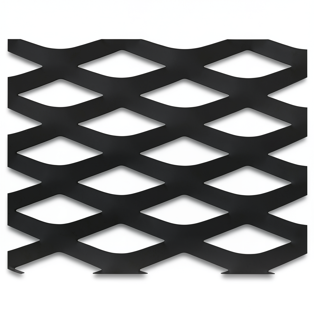 Hot Rolled Black Steel Expanded Metal Mesh Thickness 1.8 mm Width 1.22 m Length 4 m