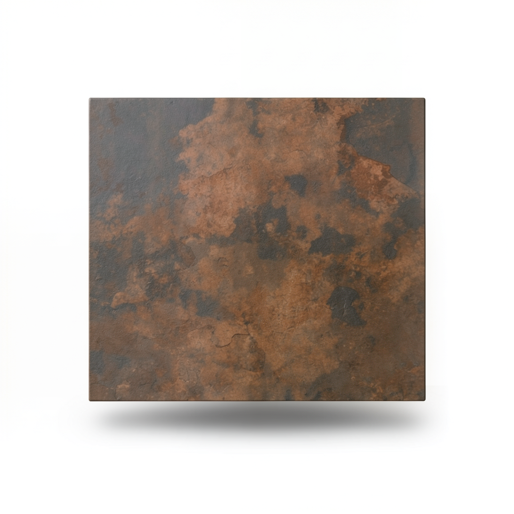Porcelain Floors 20 mm Height 60x60 cm Size Matt Rust Color, Canyon Model