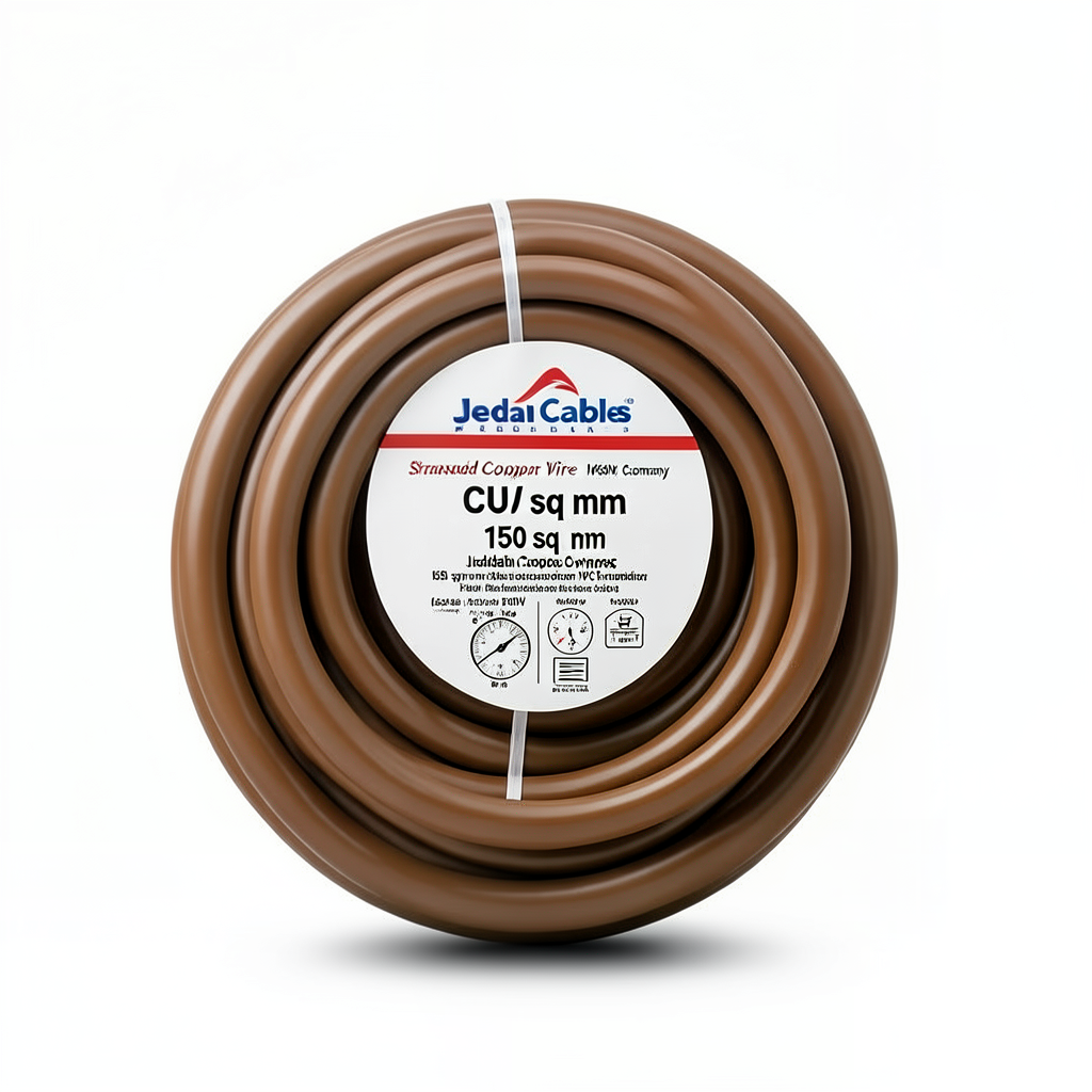Stranded Copper Wire CU/PVC 150 sq mm Conductor, 450/750V, Brown Color | Jeddah Cables Company