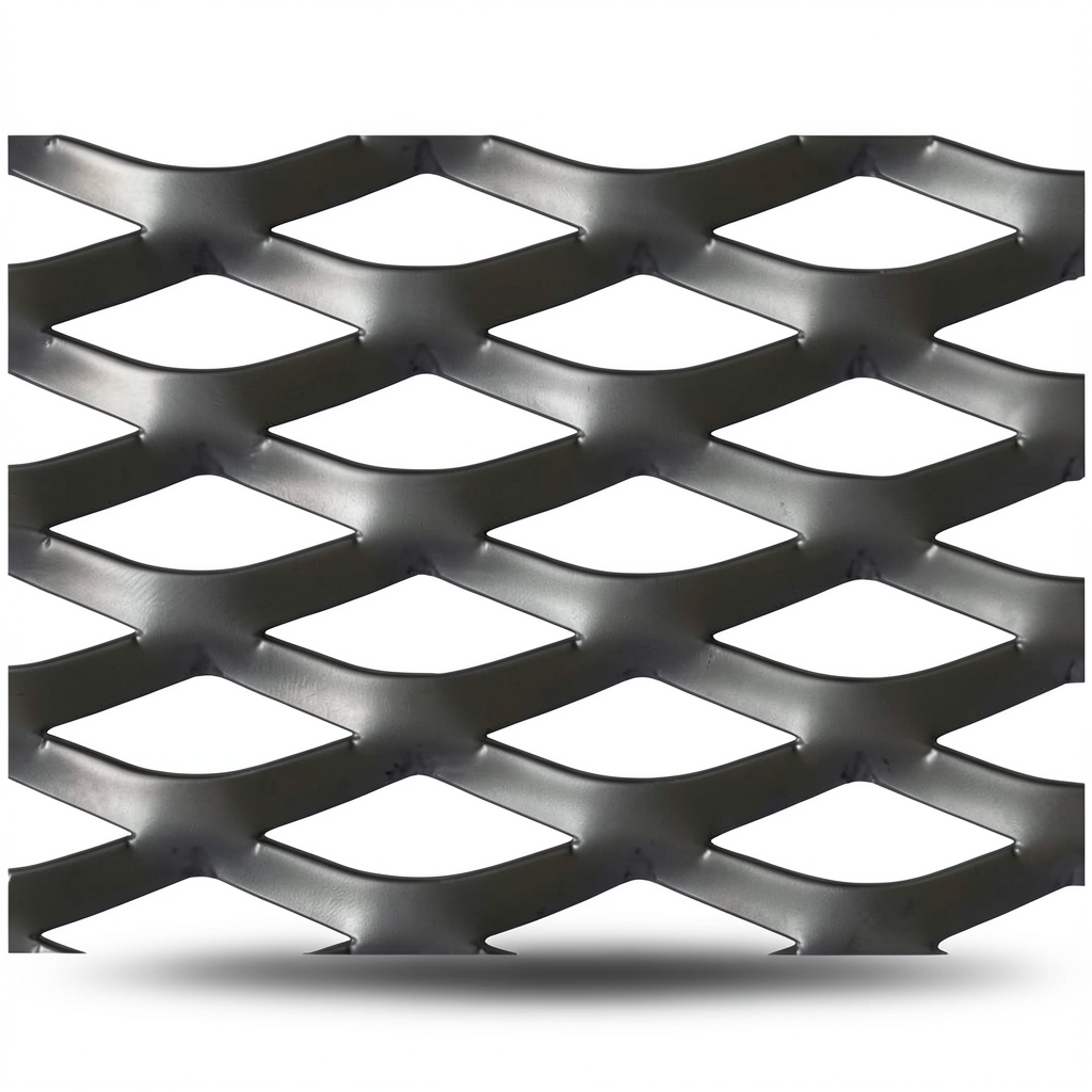 Hot Rolled Black Steel Expanded Metal Mesh Thickness 1.8 mm Width 1.22 m Length 2 m