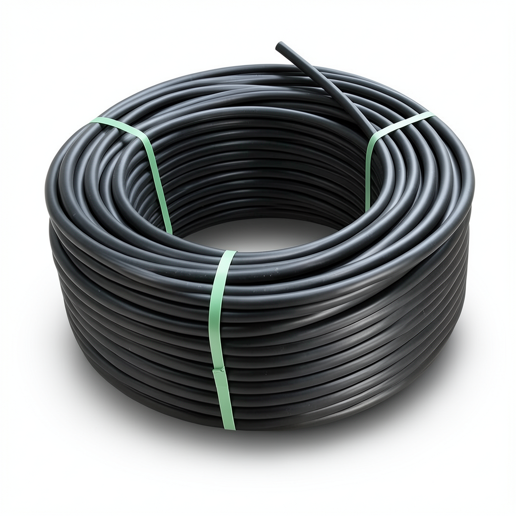 HDPE Plastic Coil Pipe PN 12.5 Bar PE 100 OD 75 mm SDR 11 Black