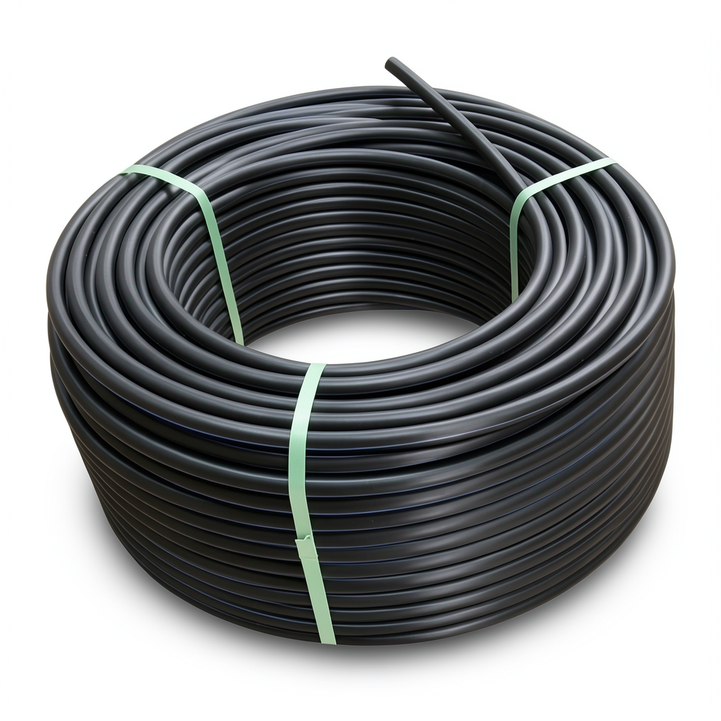 لفة أنابيب HDPE ضغط اسمي 15.6 بار PE 100 قطر خارجي 50 مم SDR 9 لون أسود