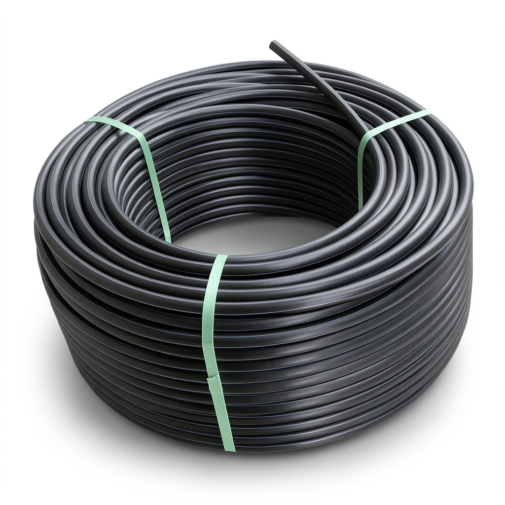 لفة أنابيب بلاستيك HDPE ضغط 15.6 بار PE 100 قطر خارجي 75 مم SDR 9 لون أسود