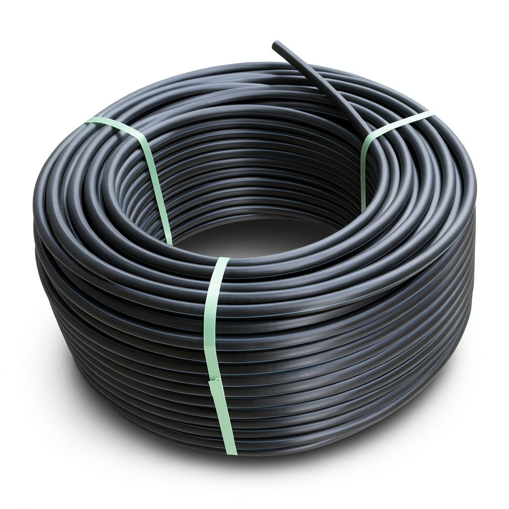 لفة أنابيب HDPE ضغط اسمي 15.6 بار PE 100 قطر خارجي 110 مم SDR 9 لون أسود