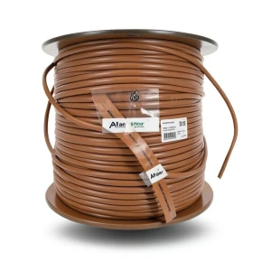 سلك نحاس مصمت مقاوم للحراره احادى النواة معزول PVC 90º مقاس 1 مم² 300/500 فولت 300 قدم بني | شركة الفنار