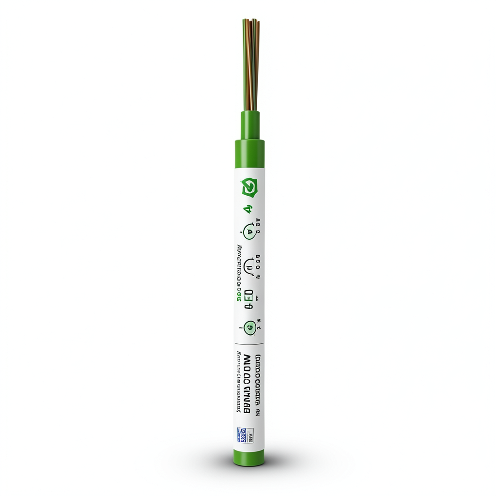 4sq mm Single Core Stranded Wire CU/PVC, 450/750 Rated Voltage, Green Color | Jeddah Cables Company