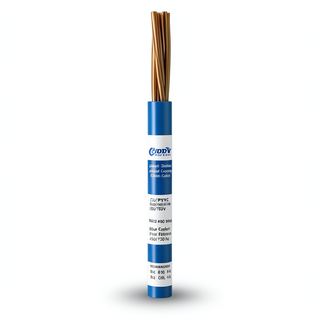 لفة سلك نحاس مجدول CU/PVC مساحة مقطع 150mm2، 450/750V، لون أزرق | شركة كابلات جدة