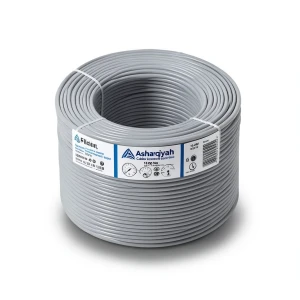 لفة سلك مفرد 16 AWG نحاس مجدول عزل PVC +105°C رمادي، 1000 فولت، طول 2500 قدم | شركة كابلات الشرقية للصناعة