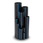 أنابيب HDPE ضغط 20 بار PE 100، مقاس 16 مم، سمك 2.1 مم، لون أسود