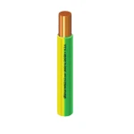 سلك نحاس مصمت مقاوم للحراره احادى النواة معزول PVC 90º الفنار مقاس 1 مم² 300/500 فولت 300 قدم اصفر مع الاخضر | شركة الفنار