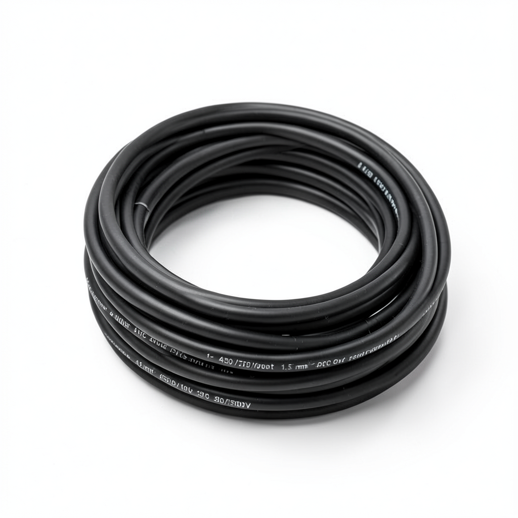 Single Core Stranded Copper Cable PVC 70ºC Insulation 1.5 mm² 450/750 Volt 300 Feet Black | Al Fanar