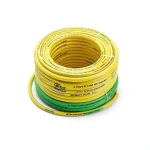 سلك نحاس مصمت مقاوم للحراره احادى النواة معزول PVC 90º 0.75 مم² 300/500 فولت 300 قدم اصفر مع الاخضر | شركة الفنار
