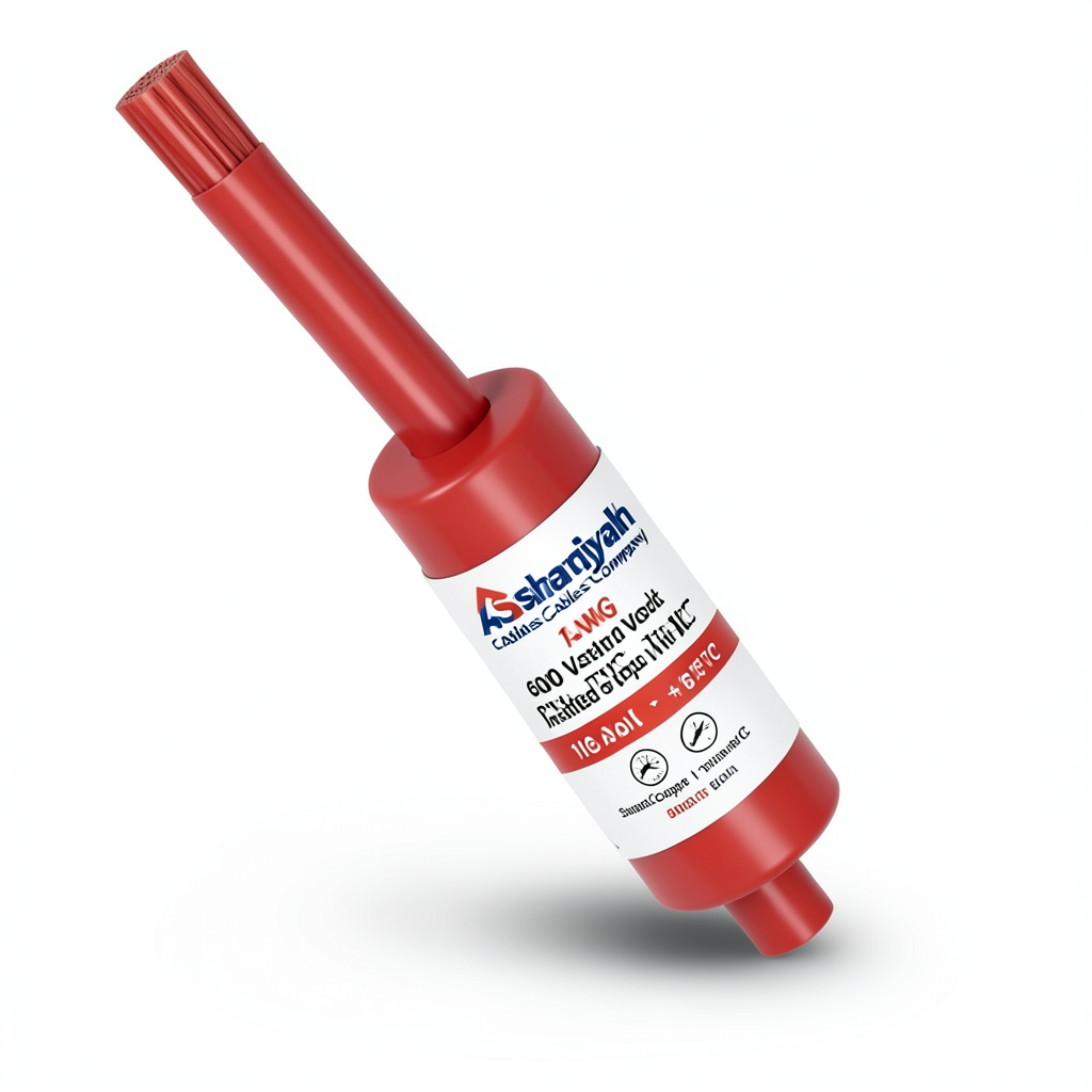 سلك 16 AWG نحاس مجدول مطلي بالقصدير معزول PVC +105°C، احمر، جهد 600 فولت | شركة كابلات الشرقية للصناعة