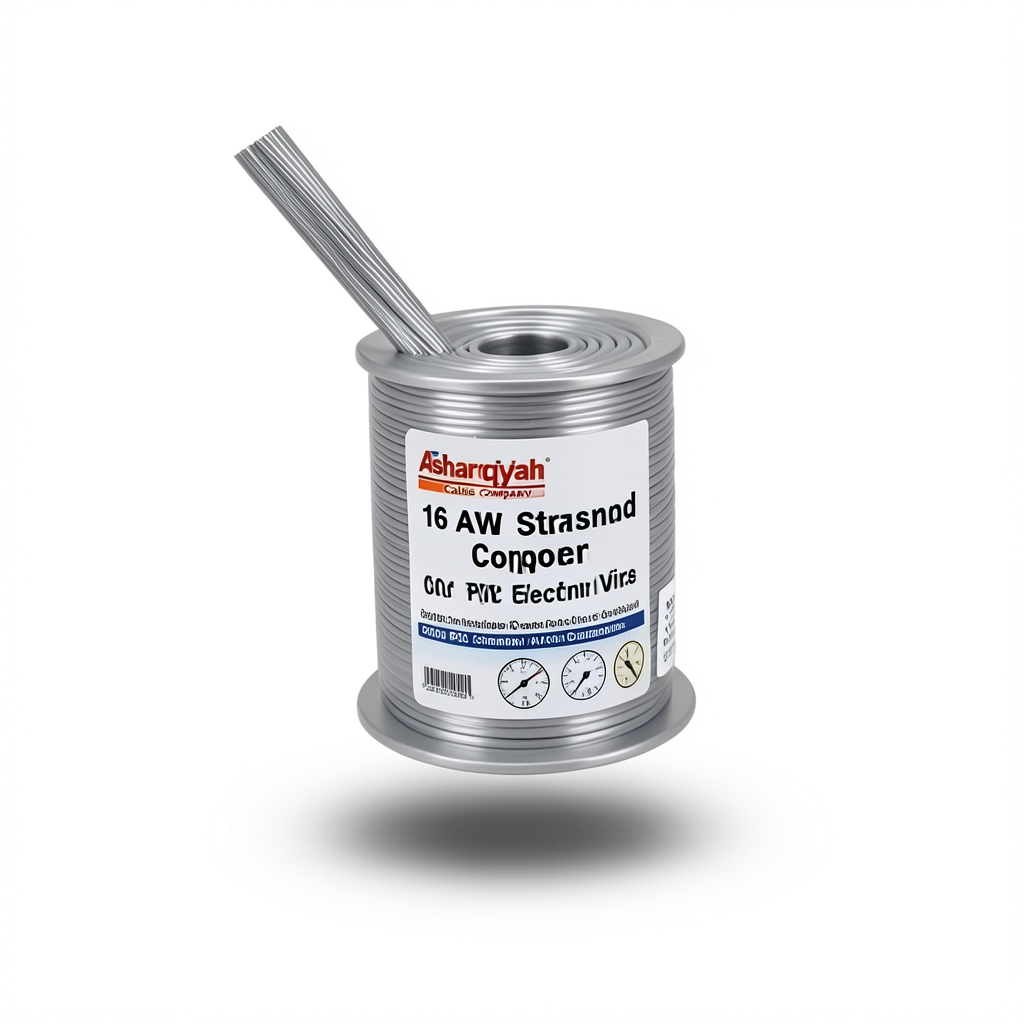 سلك كهرباء 16 AWG نحاس مجدول مطلي بالقصدير معزول PVC جهد 600 فولت رمادي | شركة كابلات الشرقية للصناعة