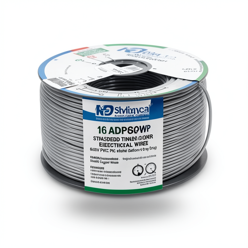 16 AWG Stranded Tinned Copper Electrical Wire, 600V PVC Insulation Gray | Asharqiyah Cables Company for Industry