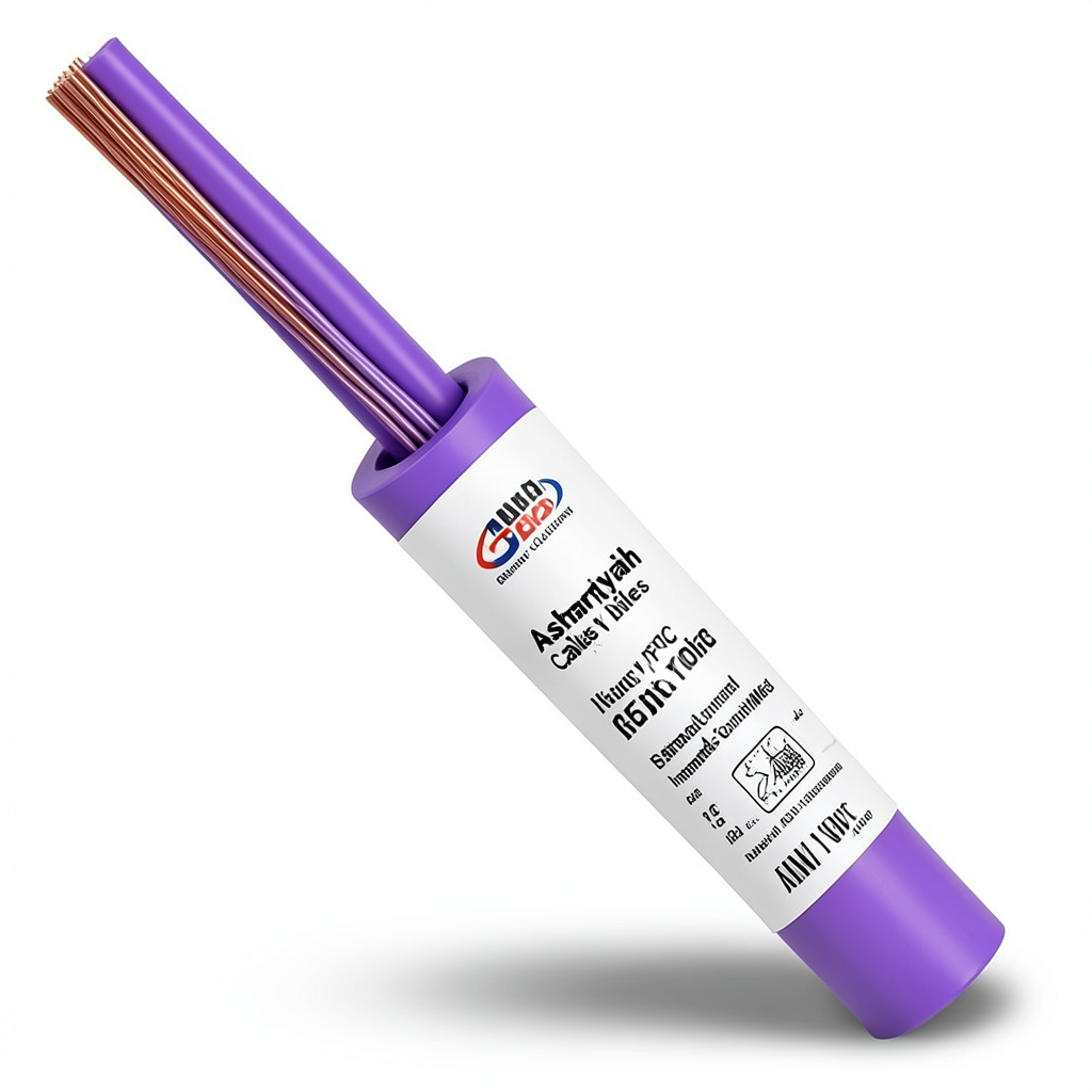 16 AWG Stranded Tinned Copper Electric Wire, 600V PVC Insulated +105°C Violet | Asharqiyah Cables Company for Industry