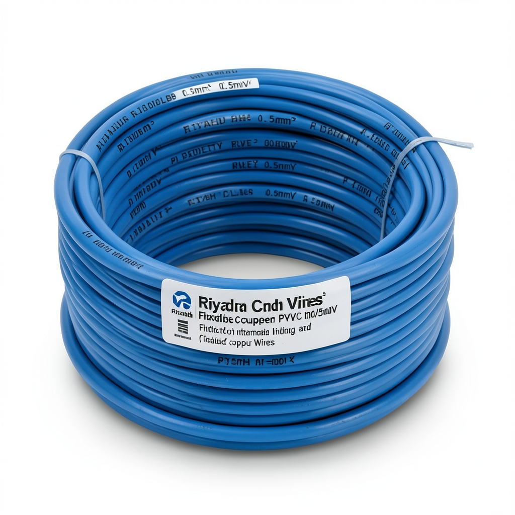 Flexible Single Wire 0.5mm² 300/500V Copper Conductor PVC Insulated Blue | Riyadh Cables Group