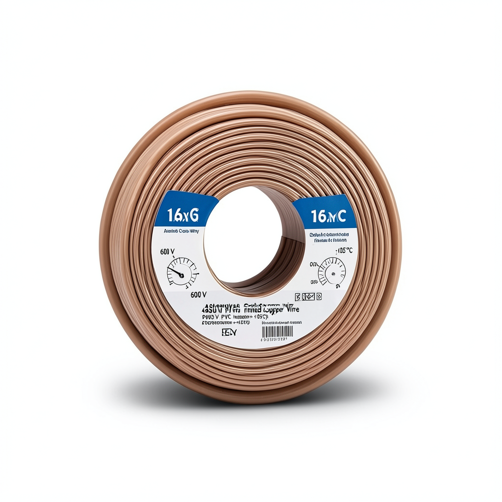 سلك نحاس مجدول مطلي بالقصدير 16 AWG، جهد 600 فولت، عزل PVC +105°C، بني | شركة كابلات الشرقية للصناعة