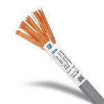لفة سلك كهرباء نحاس شعر 0.75 mm2 300/500 فولت، معزول PVC، لون رمادي | مجموعة كابلات الرياض