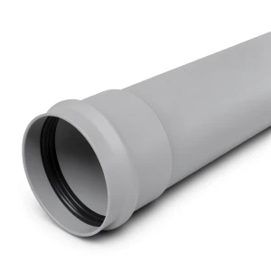UPVC Pipe PN 2 Bar Class 1, Size 125 mm, Thickness 1.8 mm, Gray Color