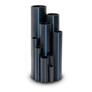 انابيب HDPE ضغط 16 بار PE 100 مقاس 355 مم سماكة 39.7 مم لون اسود