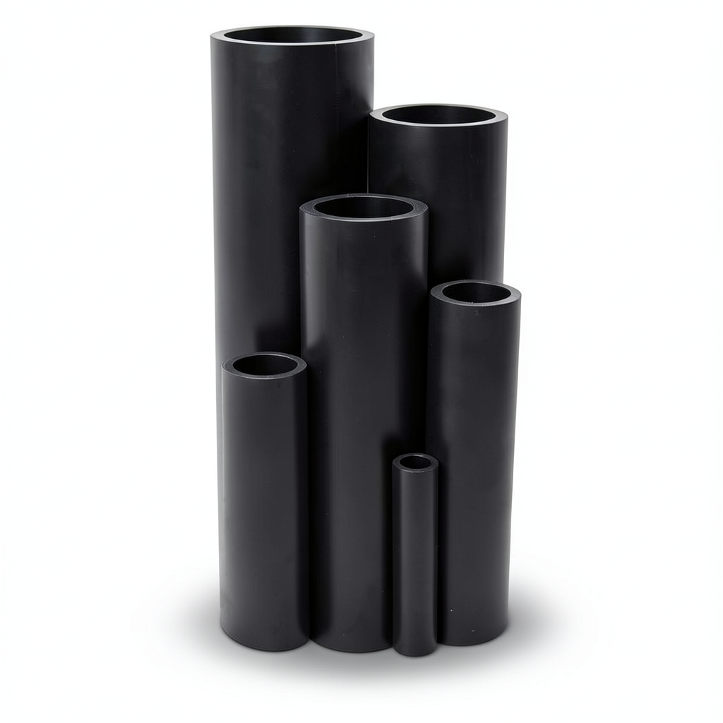 HDPE Pipe Pressure 16 Bar PE 100 Size 450 mm Thickness 50.3 mm Black