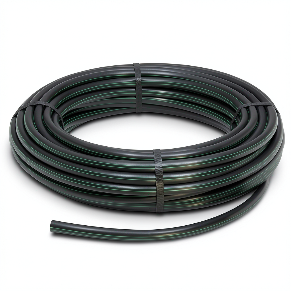 لفة بلاستيك HDPE ضغط 16 بار PE 100، قطر خارجي 40 ملم، سمك 4.5 ملم، لون أسود