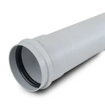 UPVC Plastic Pipe PN 2 Bar Class 1, Size 140 mm, Thickness 1.8 mm, Gray Color