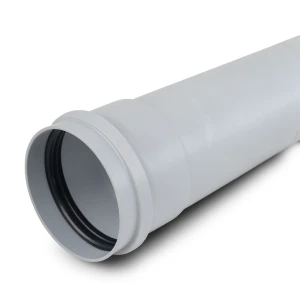 أنابيب بلاستيك UPVC ضغط 2 بار كلاس 1، مقاس 140 مم، سماكة 1.8 مم، لون رمادي