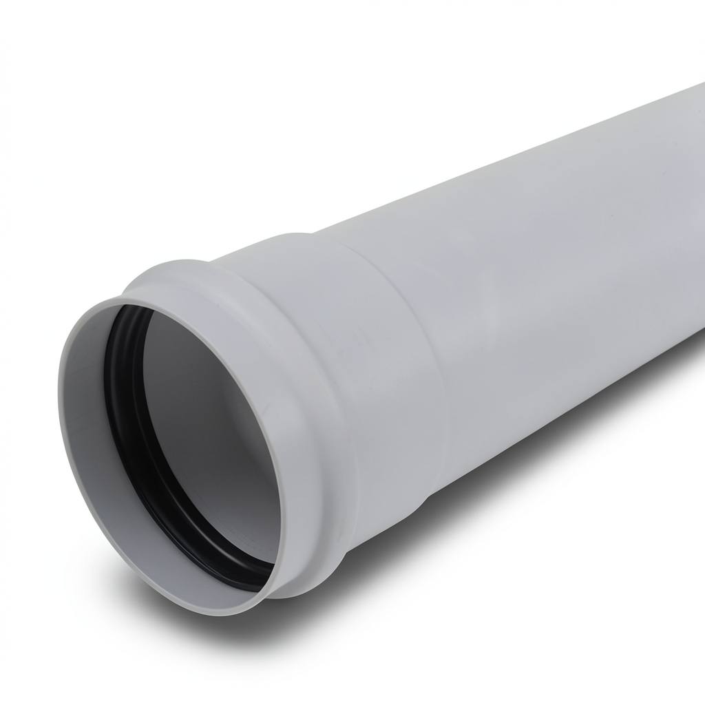 أنابيب UPVC ضغط 2 بار كلاس 1، مقاس 160 مم، سماكة 1.8 مم، لون رمادي