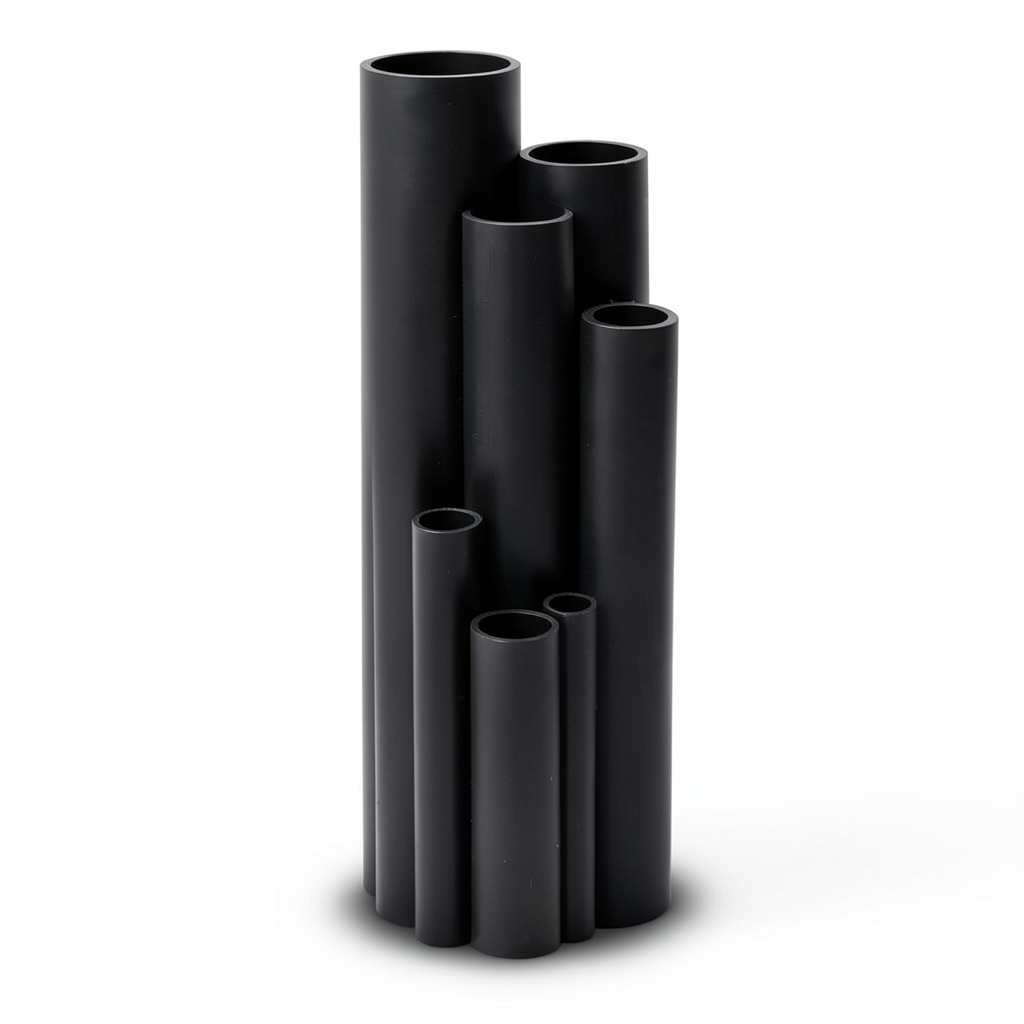 مواسير HDPE ضغط 4 بار PE 100 قطر خارجي 125 ملم سمك 3.6 ملم لون اسود