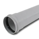 UPVC Plastic Pipe PN 2 Bar Class 1, Size 140 mm, Thickness 1.8 mm, Gray Color