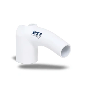 كوع UPVC طويل نصف قطر زاوية 11.25° قطر خارجي 50 مم لون أبيض | سابكو